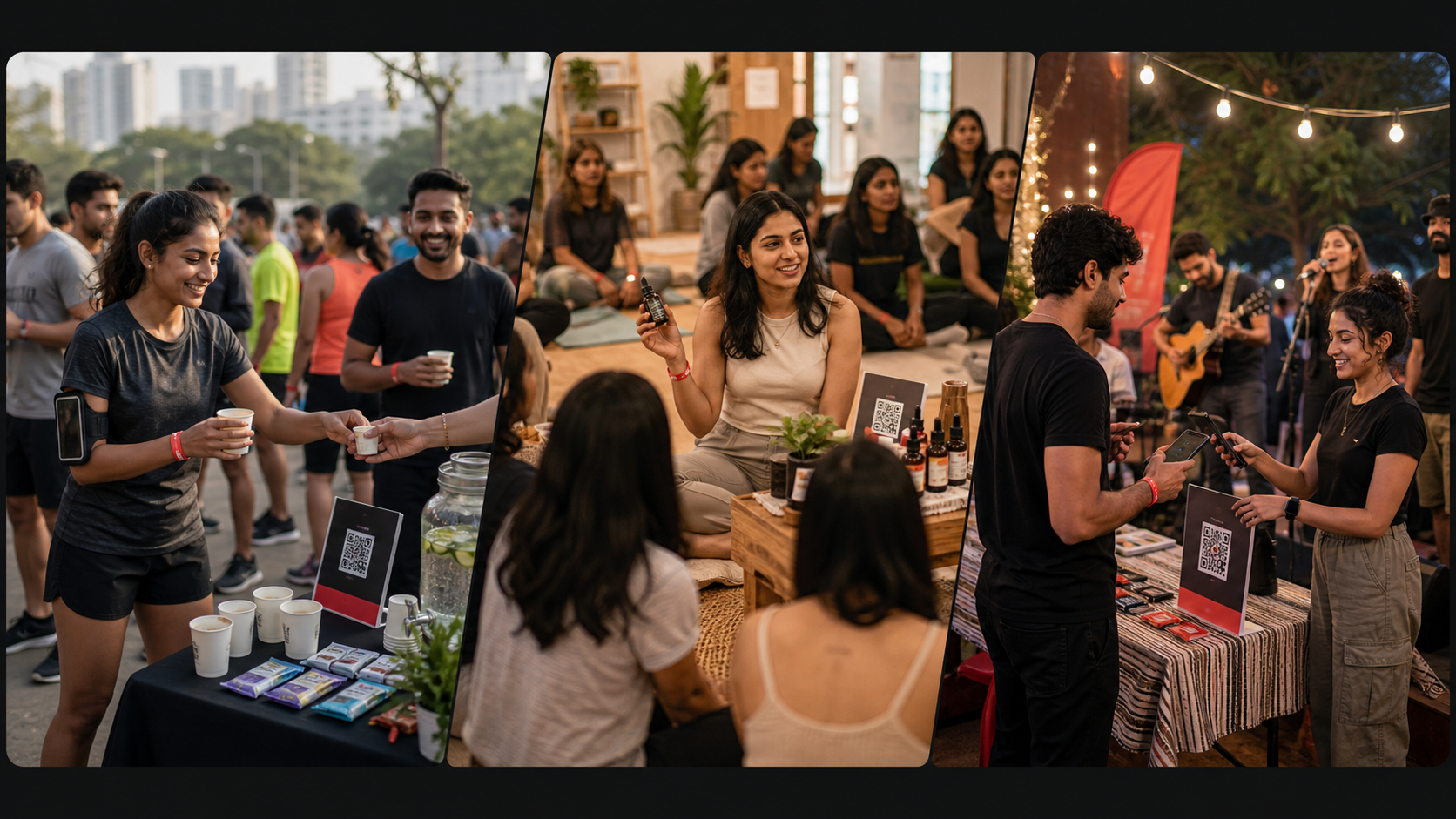 Sample brand campaign moments at community events